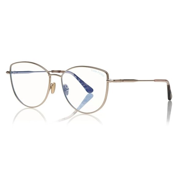 NEW TOM FORD EYEGLASSES GOLD/HAVANA WOMEN CAT EYE EYEWEAR - Picture 1 of 3